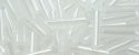 (image for) TOHO Size 2 Bugle Bead. 6mm Length-White Ceylon Pearl