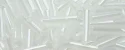 (image for) TOHO Size 2 Bugle Bead. 6mm Length-White Ceylon Pearl