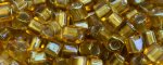(image for) TOHO 1.5mm Cube Shape Seed Beads-Bronze Lined Topaz