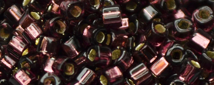 (image for) TOHO 1.5mm Cube Shape Seed Beads-Dark Amethyst Silver Lined