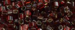 (image for) TOHO 1.5mm Cube Shape Seed Beads-Dark Cherry Amber Silver Lined