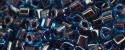 (image for) TOHO 1.5mm Cube Shape Seed Beads-Dark Purple Lined Aqua Transparent