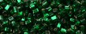 (image for) TOHO 1.5mm Cube Shape Seed Beads-Emerald Green Silver Lined