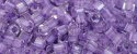 (image for) TOHO 1.5mm Cube Shape Seed Beads-Light Purple Lined Crystal Transparent