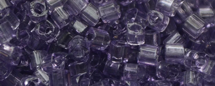 (image for) TOHO 1.5mm Cube Shape Seed Beads-Light Purple Transparent