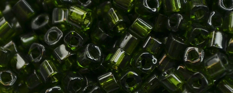 (image for) TOHO 1.5mm Cube Shape Seed Beads-Olivine Transparent