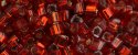 (image for) TOHO 1.5mm Cube Shape Seed Beads-Ruby Silver Lined