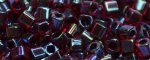 (image for) TOHO 2mm Cube Shape Seed Beads-Black Lined Dark Ruby Luster
