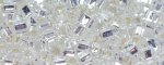 (image for) TOHO 2mm Cube Shape Seed Beads-Crystal Silver Lined