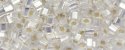 (image for) TOHO 2mm Cube Shape Seed Beads-Crystal Silver Lined Matte