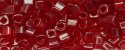 (image for) TOHO 1.5mm Cube Shape Seed Beads-Dark Ruby Transparent