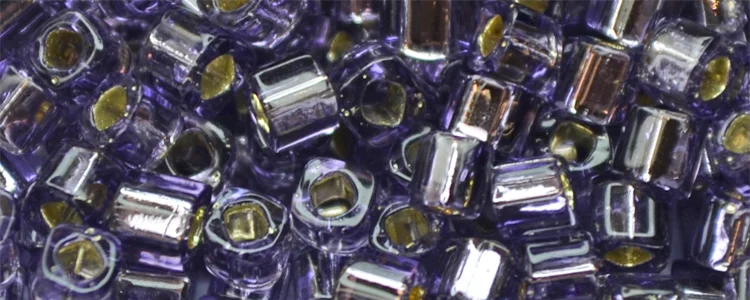 (image for) TOHO 2mm Cube Shape Seed Beads-Light Purple Silver Lined