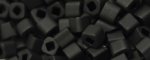 (image for) TOHO 2mm Cube Shape Seed Beads-Jet Black Matte Opaque