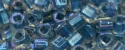 (image for) TOHO 1.5mm Cube Shape Seed Beads-Blue Lined Crystal Rainbow #T1.5C263
