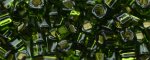 (image for) TOHO 1.5mm Cube Shape Seed Beads-Olivine Silver Lined
