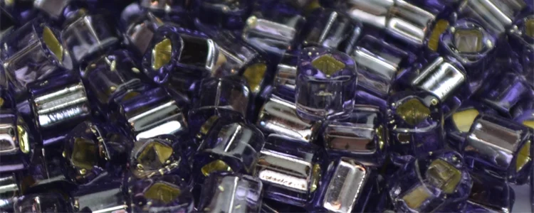 (image for) TOHO 3mm Cube Shape Seed Beads-Light Purple Silver Lined