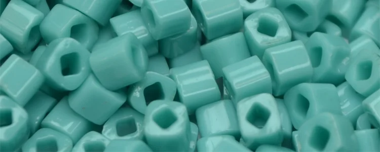 (image for) TOHO 3mm Cube Shape Seed Beads-Turquoise Opaque