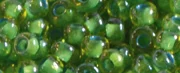 (image for) TOHO 11/o Round-Aqua Lined Citrine Transparent. 11T947