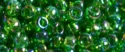 (image for) TOHO 11/o Round-Avocado Green Transparent Rainbow. 11T167B