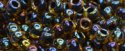 (image for) TOHO 8/o Round Seed Bead-Black Lined Topaz Rainbow #8T245