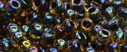 (image for) TOHO 8/o Round Seed Bead-Black Lined Topaz Rainbow #8T245