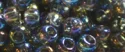 (image for) TOHO 11/o Round-Black Diamond Transparent Rainbow. 11T176B
