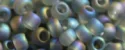 (image for) TOHO 11/o Round-Black Diamond Transparent Rainbow Matte. 11T176BF