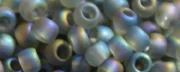 (image for) TOHO 11/o Round-Black Diamond Transparent Rainbow Matte. 11T176BF