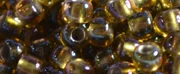 (image for) TOHO 11/o Round-Black Lined Light Topaz Rainbow. 11T281
