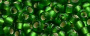 (image for) TOHO 11/o Round-Bright Green Silver Lined Matte. 11T27BF