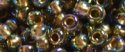 (image for) TOHO 11/o Round-Bronze Lined Black Diamond Rainbow. 11T999