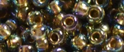 (image for) TOHO 11/o Round-Bronze Lined Black Diamond Rainbow. 11T999