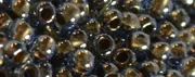 (image for) TOHO Size 11/o Round-Bronze Lined Light Sapphire Transparent. 11T992