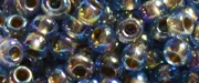 (image for) TOHO 8/o Round Seed Bead-Bronze Lined Light Sapphire Rainbow. 8T997
