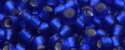 (image for) TOHO 11/o Round-Cobalt Blue Silver Lined Matte. 11T28F