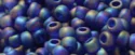 (image for) TOHO 11/o Round-Cobalt Blue Transparent Rainbow Matte. 11T87DF