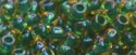 (image for) TOHO 8/o Round Seed Bead-Dark Green Lined Topaz #8T242
