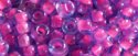 (image for) TOHO 8/o Round Seed Bead-Dark Pink Lined Aqua Transparent. 8T980