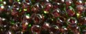 (image for) TOHO 11/o Round-Dark Red Lined Emerald Transparent. 11T250