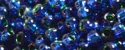 (image for) TOHO 11/o Round-Green Lined Cobalt. 11T2203