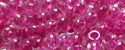 (image for) TOHO 11/o Round-Hot Pink Lined Crystal Transparent. 11T350