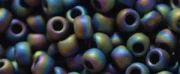 (image for) TOHO 11/o Round-Jet Black Iris Metallic Matte. 11T86F