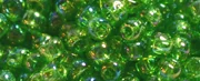 (image for) TOHO 11/o Round-Kelly Green Transparent Rainbow. 11T167