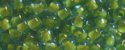 (image for) TOHO 11/o Round-Lime Green Lined Aqua Transparent. 11T307
