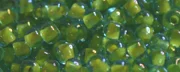 (image for) TOHO 11/o Round-Lime Green Lined Aqua Transparent. 11T307