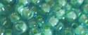 (image for) TOHO 11/o Round-Lime Lined Aqua Transparent. 11T954