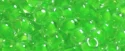 (image for) TOHO 11/o Round-Neon Green Lined Crystal Transparent. 11T805