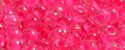(image for) TOHO 8/o Round Seed Bead-Neon Pink Lined Crystal Transparent. 8T978