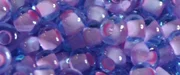 (image for) TOHO 11/o Round-Pink Lined Aqua Transparent. 11T937