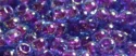 (image for) TOHO 8/o Round Seed Bead-Purple Lined Aqua Transparent. 8T252